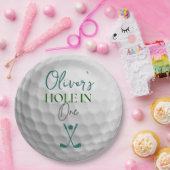 Gat in een jongen eerste verjaardag papieren bordje (Feest)