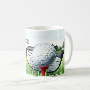 Gat in één Klassiek gepersonaliseerd Golf Koffiemok