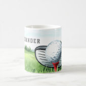 Gat in één Klassiek gepersonaliseerd Golf Koffiemok (Center)