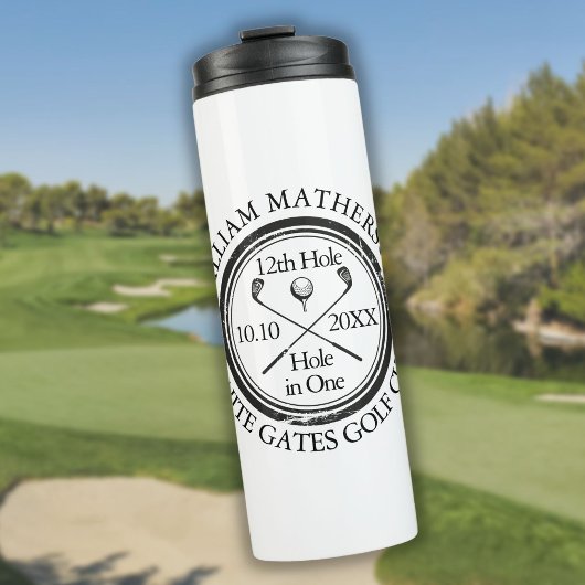 Gat in één Klassiek gepersonaliseerd Golf Thermosbeker