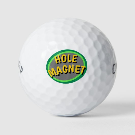 Gat in een nieuwigheid Fun Golf Balls Golfballen (Voorkant)