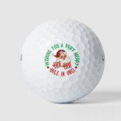 Gat in een Retro Kerstmis Golfballen (Voorkant)
