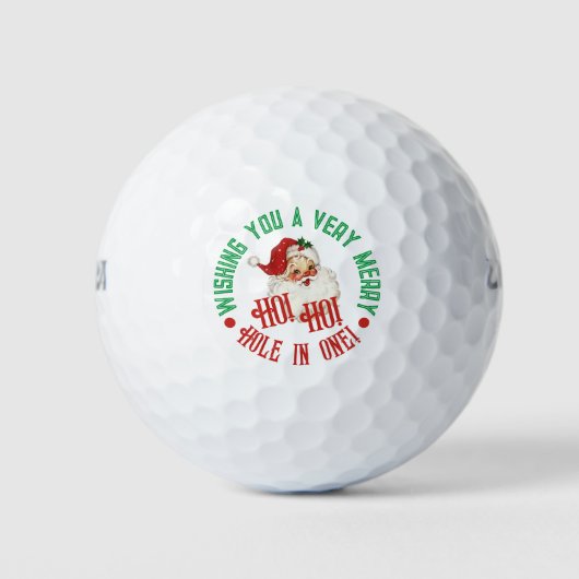 Gat in een Retro Kerstmis Golfballen (Voorkant)