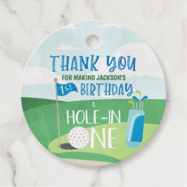 Gat in één ronde labels, Golf dank u Bedankjes Labels