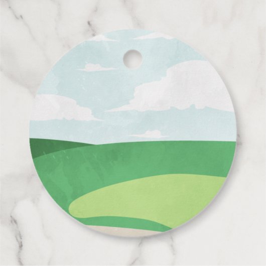 Gat in één ronde labels, Golf dank u Bedankjes Labels (Achterkant)