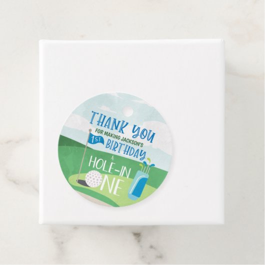 Gat in één ronde labels, Golf dank u Bedankjes Labels (In situ)