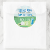 Gat in één ronde labels, Golf dank u Sticker (Tas)