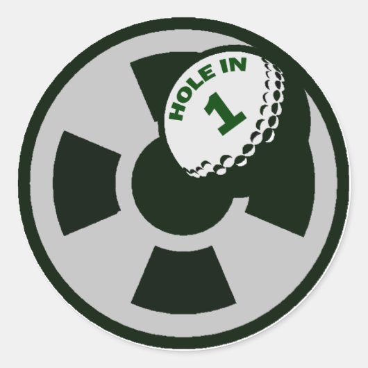 GAT IN ÉÉN RONDE STICKER (Voorkant)
