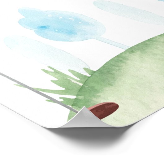 Gat in een roze golf 1e verjaardag mijlpaal teken poster (Hoek)