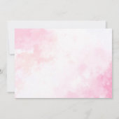 Gat In Een Roze Meisje 1e Verjaardag Uitnodiging (Achterkant)