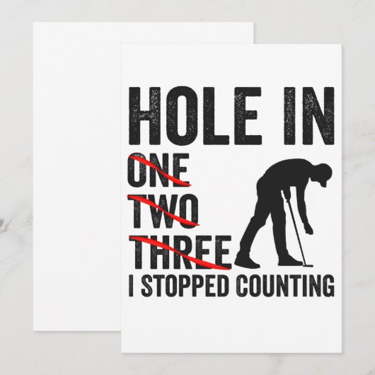 Gat in een twee boom Ik stopte met het tellen van Kaart (Voorkant / Achterkant)