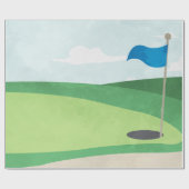 Gat in Één Verjaardag Verpakkend Document, Golf Cadeaupapier (Vlak)