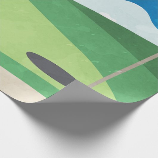 Gat in Één Verjaardag Verpakkend Document, Golf Cadeaupapier (Hoek)