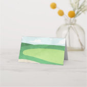 Gat in één verjaardagsplek Kaarten, Meisje Golf Plaatskaartje (Achterkant)