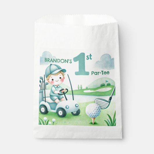 Gat in One Golf Boy 1e Par-t-shirt Verjaardag Bedankzakje (Voorkant)