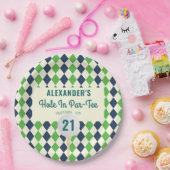 Gat in Par-T-shirt Any Age Golf Mastered Birthday Papieren Bordje (Feest)