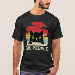 Gat mensen vintage zwarte kat voor kat kat moeder  t-shirt