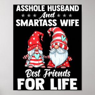 Gat van echtgenoot en slimme vrouw beste vrienden poster