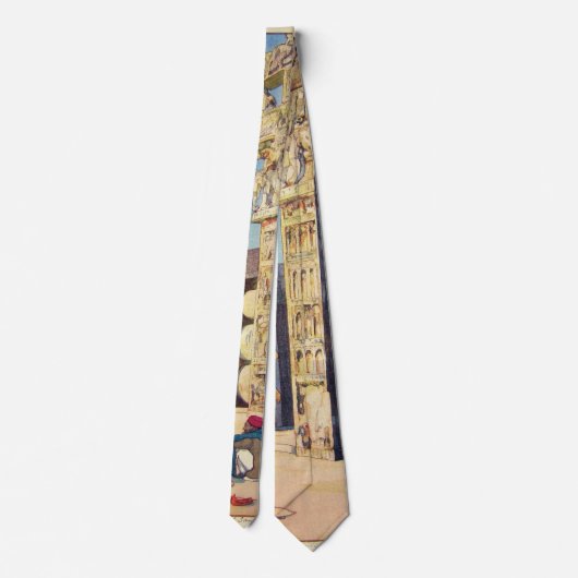 Gate aan de Stupa van Sanchi, Hiroshi Yoshida Stropdas (Achterkant)