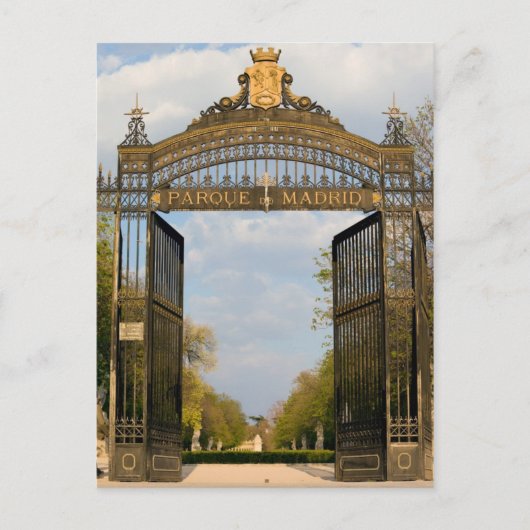 Gate aan het Retiro Park in Madrid Briefkaart (Voorkant)