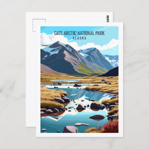 Gate Arctic Alaska vintage reisplaats Briefkaart