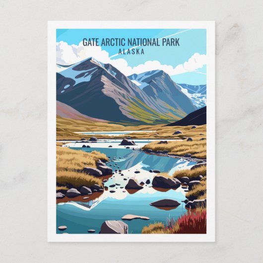 Gate Arctic Alaska vintage reisplaats Briefkaart (Voorkant)