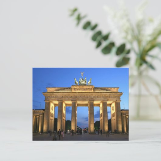 gate avond brandenburg briefkaart (Staand voorkant)