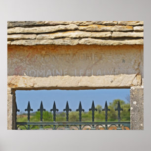 Gate en steensteen met Montrachet Poster