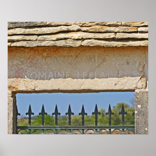 Gate en steensteen met Montrachet, Poster (Voorkant)
