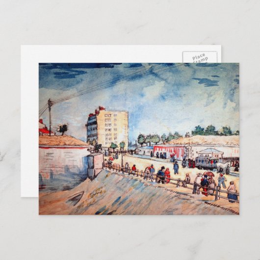 Gate in Parijs Ramparts, door Vincent van Gogh Briefkaart (Voorkant / Achterkant)
