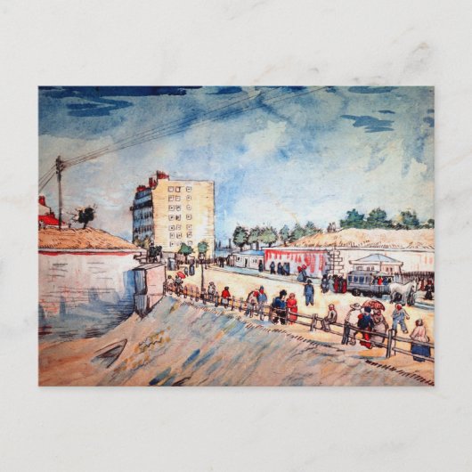 Gate in Parijs Ramparts, door Vincent van Gogh Briefkaart (Voorkant)
