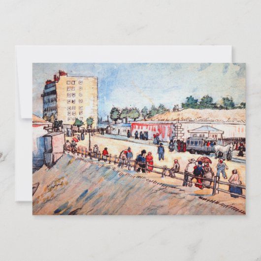 Gate in Parijs Ramparts, door Vincent van Gogh Kaart (Voorkant)