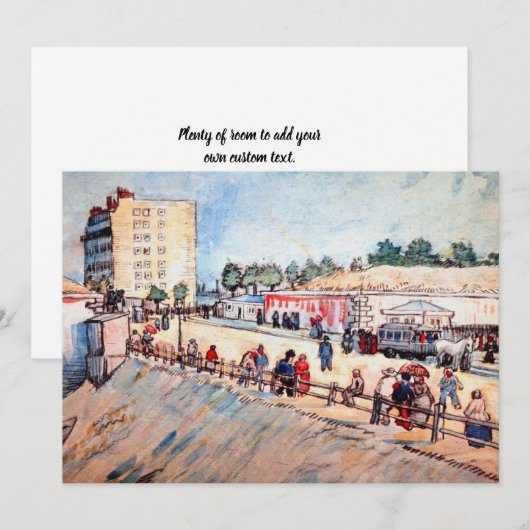 Gate in Parijs Ramparts, door Vincent van Gogh Kaart (Voorkant / Achterkant)