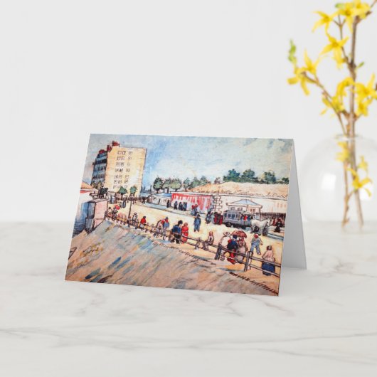 Gate in Parijs Ramparts, door Vincent van Gogh Kaart (Gele Bloem)