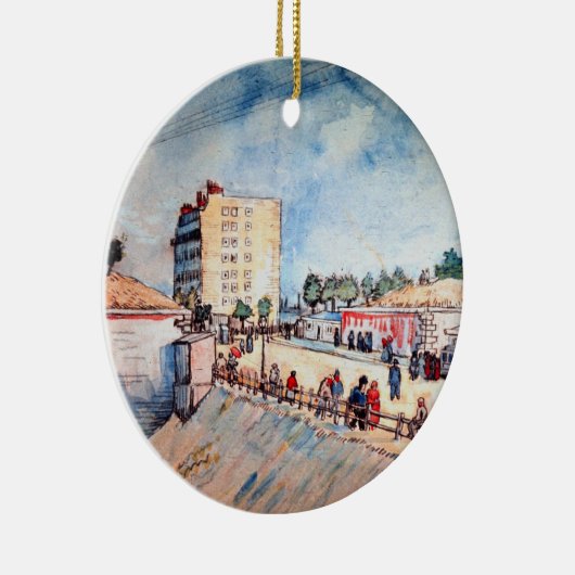 Gate in Parijs Ramparts, door Vincent van Gogh Keramisch Ornament (Rechts)