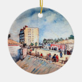 Gate in Parijs Ramparts, door Vincent van Gogh Keramisch Ornament (Voorkant)