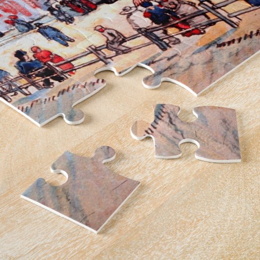 Gate in Parijs Ramparts, door Vincent van Gogh Legpuzzel (Zijkant)