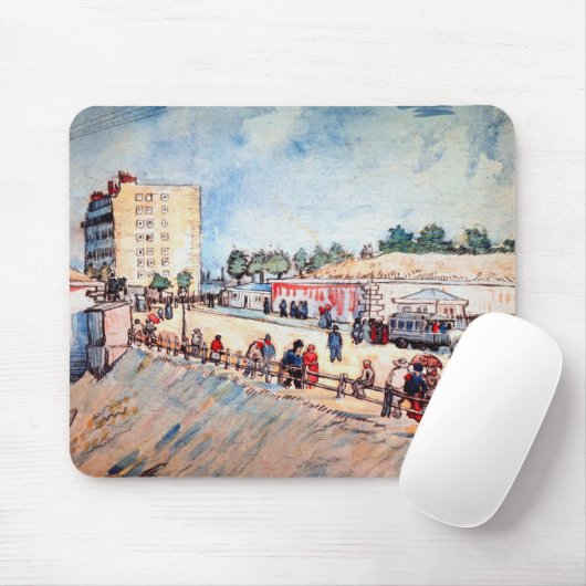 Gate in Parijs Ramparts, door Vincent van Gogh Muismat (Met muis)