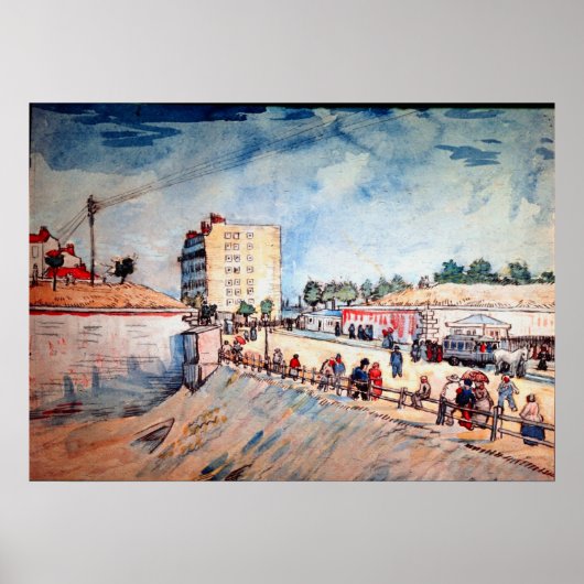 Gate in Parijs Ramparts, door Vincent van Gogh Poster (Voorkant)