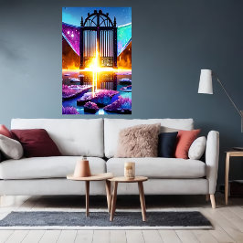 Gate naar het hiernamaals | AI Art Poster