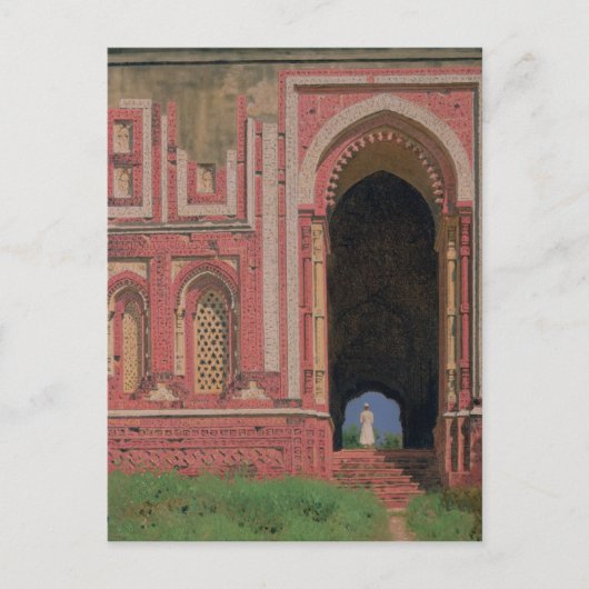 Gate Near Kutub-Minar, Old Delhi, 1875 Briefkaart (Voorkant)