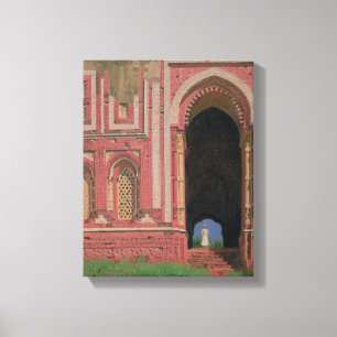 Gate Near Kutub-Minar, Old Delhi, 1875 Canvas Afdruk