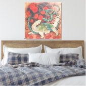 "Gate of Waters – Genbu, Guardian of the North" Canvas Afdruk (Insitu (Slaapkamer))