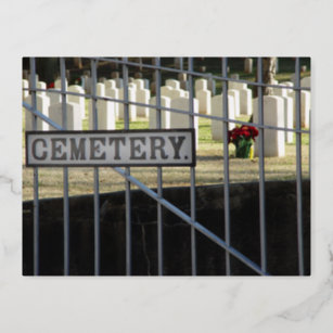 Gate Stone markers Graven National Cemetery gevall Folie Feestdagen Briefkaart
