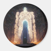 Gate to Eternity Fantasy Sci-Fi Art Button Magneet (Voorkant)