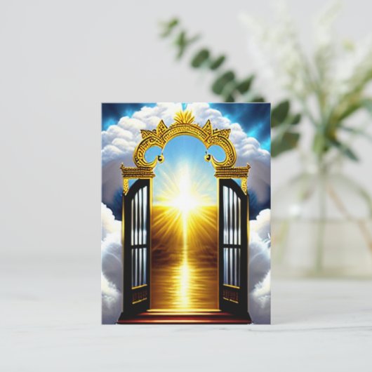 Gate to Heaven Christelijk Art Briefkaart (Staand voorkant)