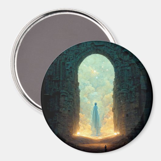 Gate van de Gaten Fantasy Sci-Fi Art Button Magnet (Voorkant / Achterkant)