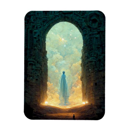 Gate van de goden Fantasy Sci-Fi Art Magnet Magneet (Verticaal)