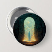 Gate van de Gods Fantasy Sci-Fi Art Button (Voorkant /achterkant)