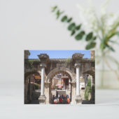 Gate van de Romeinse keizer Hadrian Briefkaart (Staand voorkant)